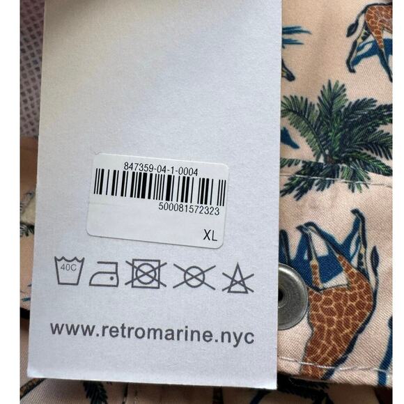 Retromarine Banana Republic NWT Swim Shorts Giraffe Print Mesh Lining Size XL - Picture 10 of 13